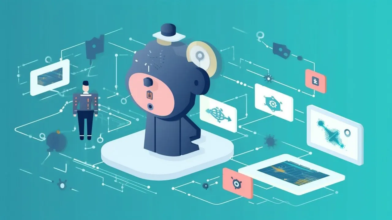 Ai marketing isometric illustration